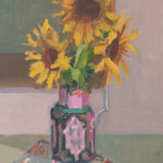 Sunflowers, Overcast Day - 14” x 11” - Acrylic on Canvas - Erin Lee Gafill