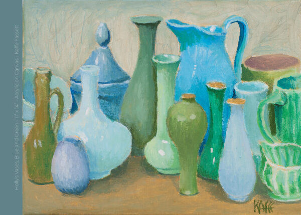 Holly's Vases, Blue and Green by Kaffe Fasset