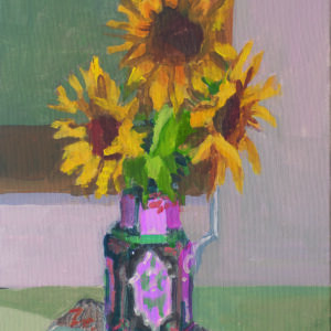 Sunflowers, Overcast Day by Erin Lee Gafill