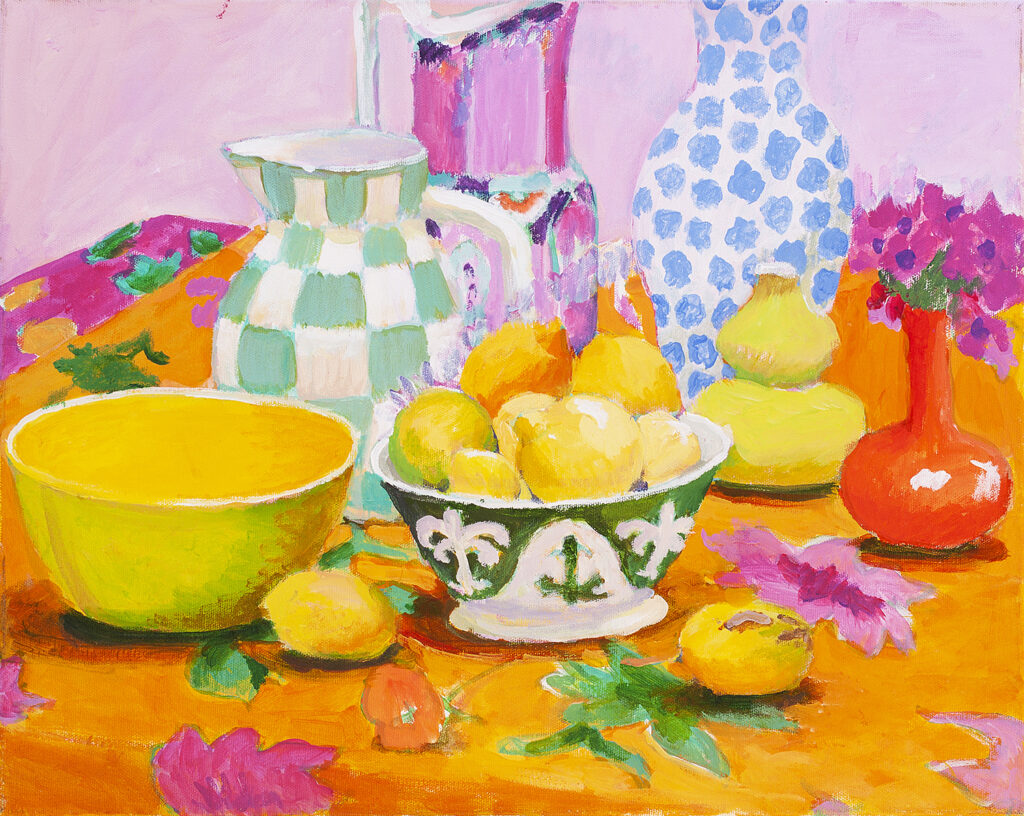 Bowl of Lemons by Kaffe Fassett