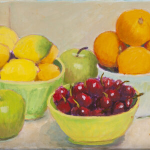 Bowl of Cherries, Green Apples by Kaffe Fassett
